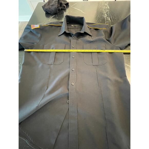 Tact Squad 8002 Men's Polyester Long Sleeved uniform shirt Black XL 17-17.5 - Picture 12 of 12